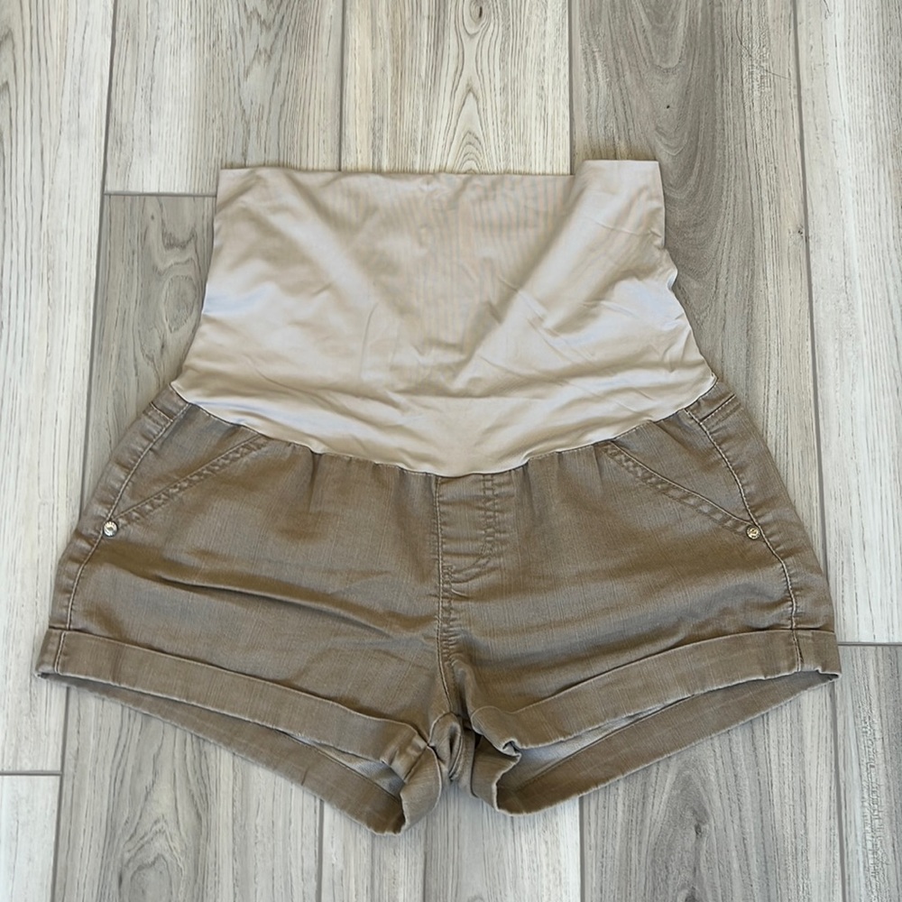 Maternity khaki shorts